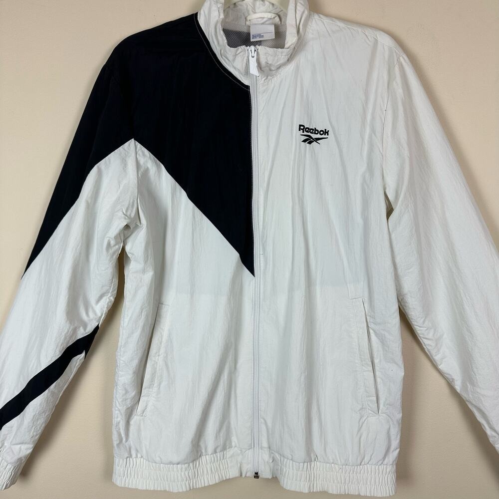 Reebok Mens Windbreaker Jacket Size Medium‎ Athletic Retro Y2K Baggy Streetwear - Picture 2 of 14
